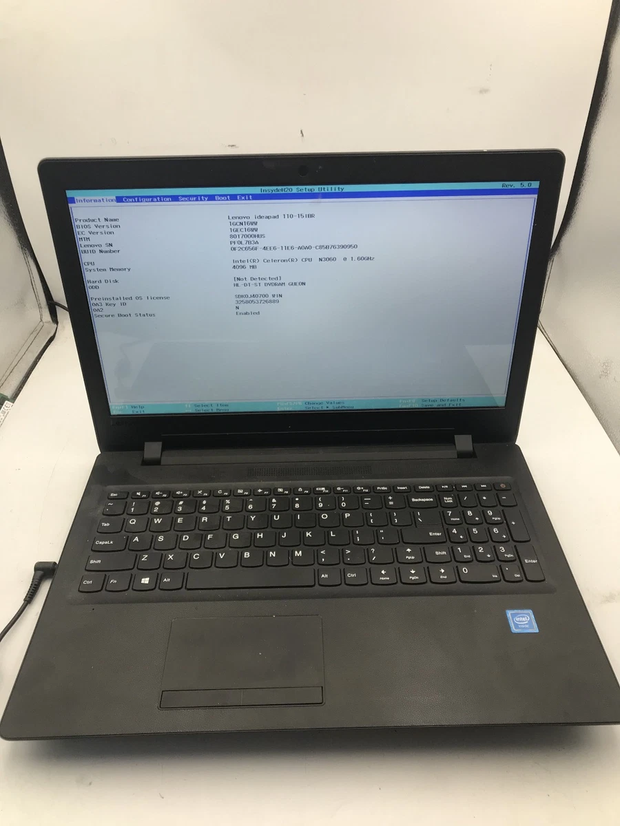 Lenovo IdeaPad 110 Black PC 15-15.9 in Screen for Sale | Shop New