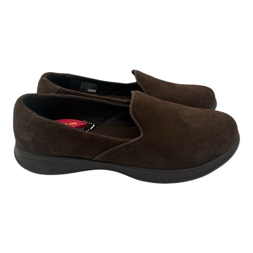 Skechers On The Go Shoes Womens 11 WIDE Brown Suede Slip On Loafers NWT 14726W
