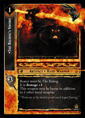 1x The Balrog's Sword - 0P42 - Promo Light Play Promo - Lord of