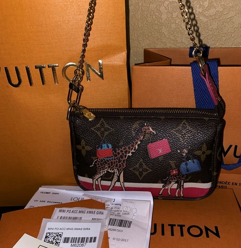 LOUIS VUITTON Monogram Giraffe Mini Pochette Accessoires Clutch Wallet  Wristlet | eBay