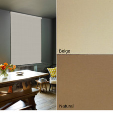 Beige Blackout Roller Blinds - Made To Measure - Extra Wide Widths