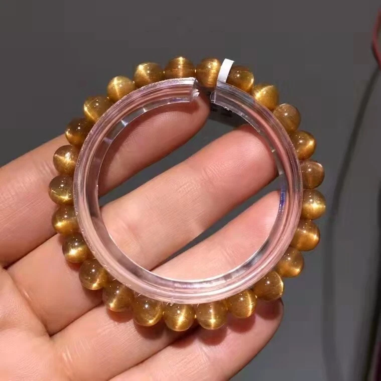 Genuine Natural Gold Moonstone Sunstone Crystal Beads Bracelet AAAA 7mm - Image 4 of 4