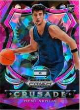 Deni Avdija Prizm Draft Picks 20-21 #86 Crusade Pink Ice Prizm Rookie Washington