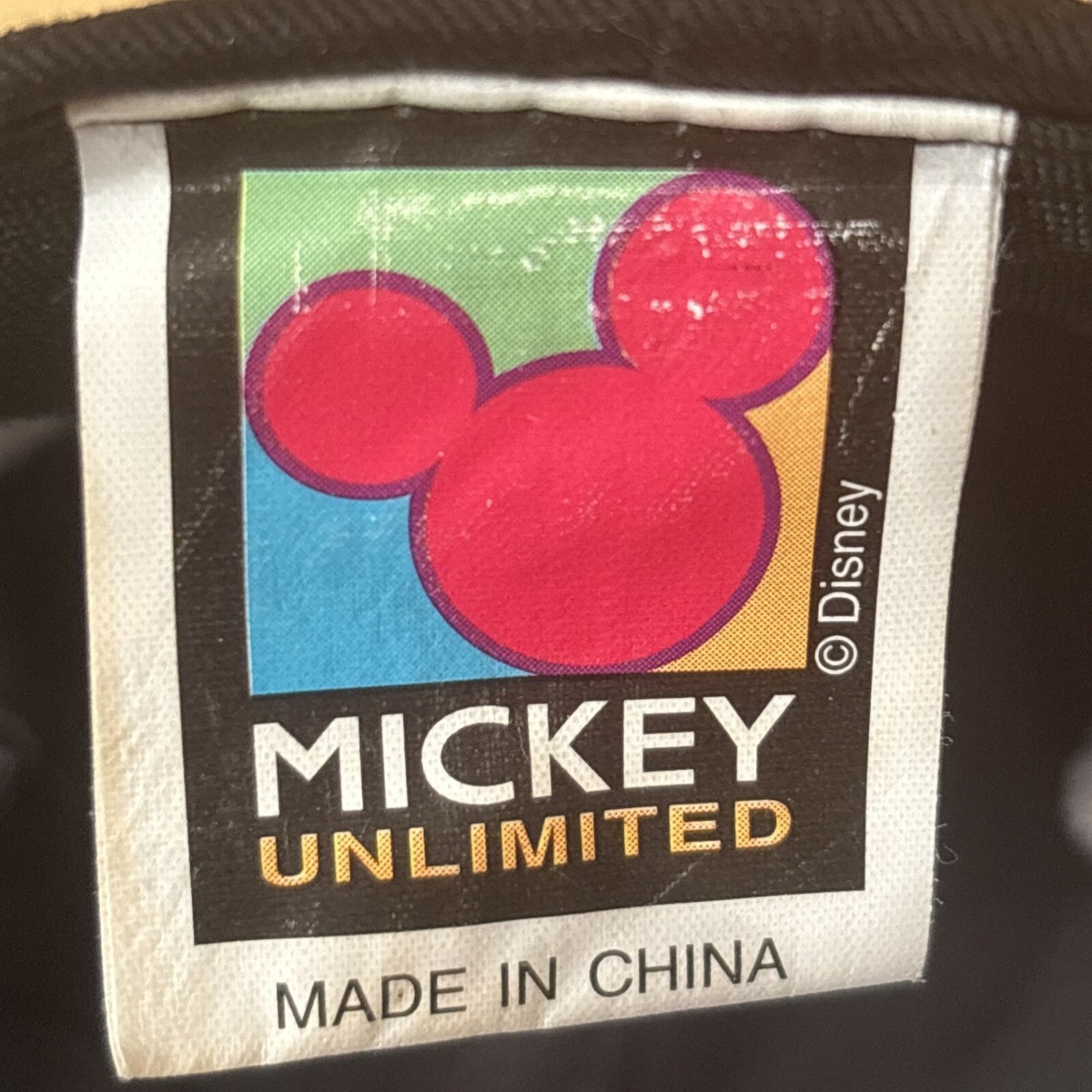 Vintage 90's Mickey Mouse Cap Size OS Black Spell Out Mickey