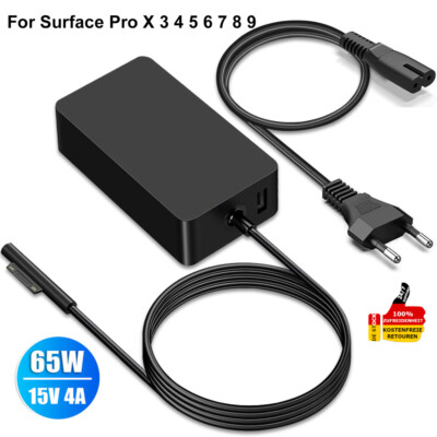 Surface Pro 7 Ladegerät ladekabel 65W 15V 4A Microsoft Surface 6/5/4/3 Netzteil