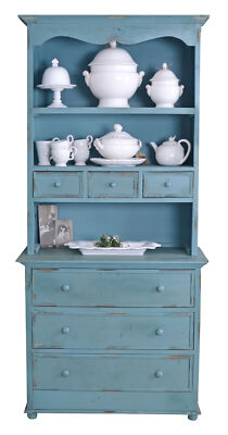 Buffet Schrank Shabby Küchenbuffet Küchenschrank Aufsatzschrank Holz Schubladen
