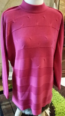 ZAUBERHAFTER  WOOLMARK BLEND  PULLOVER  FUCHSIA Gr.44