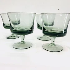 Vintage Cocktail Drinking Glasses by Denby in Arabesque Grey Pattern 1970s
