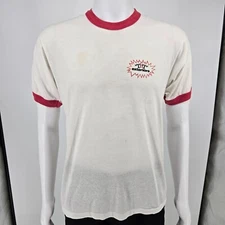 Vintage 1980s Screen Stars 'T'N'T' Exteriors Ringer Tee Promo T-Shirt (M/L)