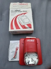 1-System Sensor S1224MC Fire 🔥 Alarm Wall Strobe & Horn Red