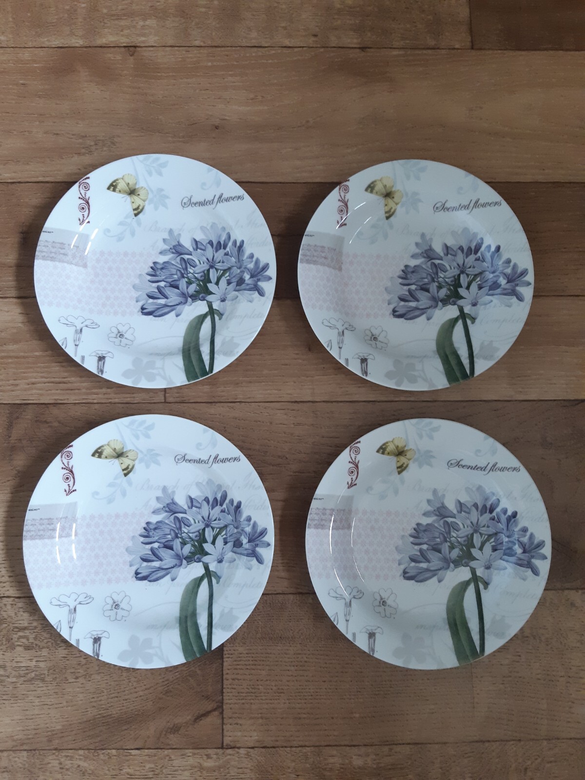 ROYAL WORCESTER x RHS Tea & Cake Set Teacups Saucers Plates x 4 SUMMER