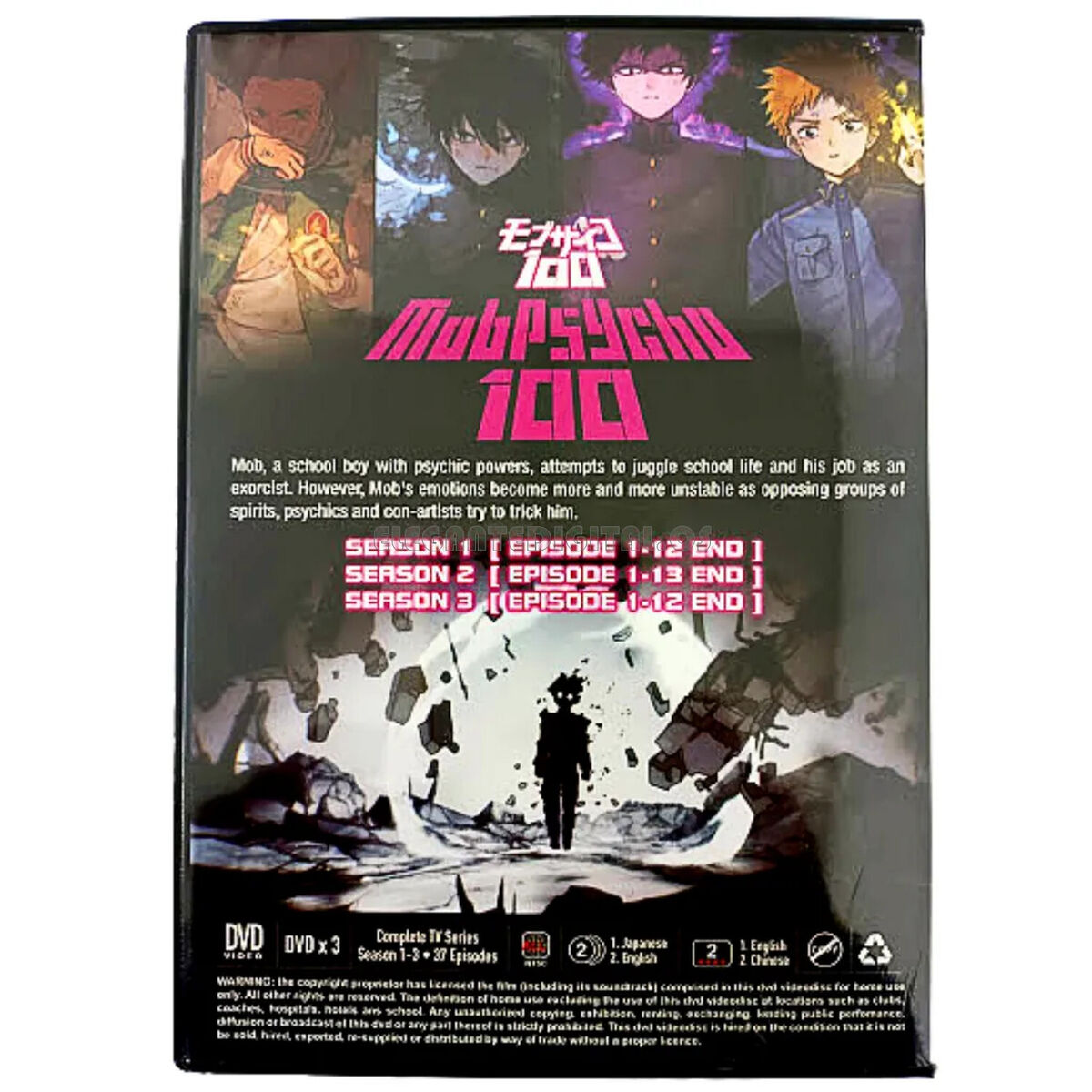 Mob Psycho 100 Season 1-3 Vol.1-37 END Complete Anime DVD [English Dubbed]