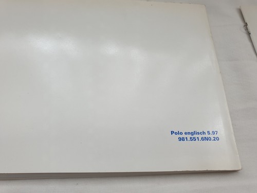 VW POLO 1997 OWNERS MANUAL HANDBOOK & WALLET - Picture 3 of 6