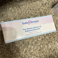 75 SafeNSimple SNS00575 Peri-Stoma Cleanser & Adhesive Remover Wipes Exp. 2025