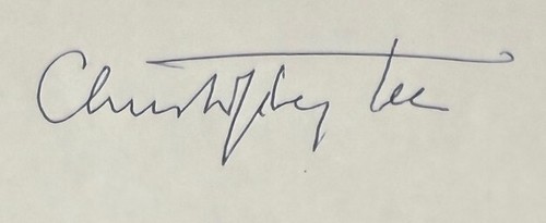 Certified CHRISTOPHER LEE signed ABC RELEASE autographed Dracula HAMMER FILMS - Picture 2 of 4