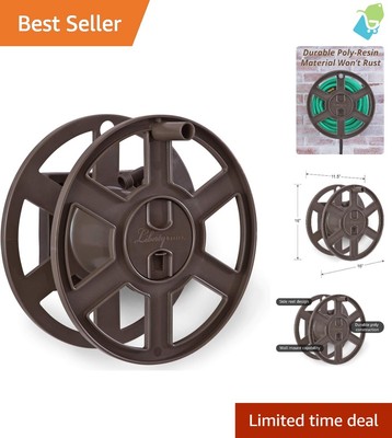 Functional Bronze Hose Storage Reel - Simple Installation & Compact Design