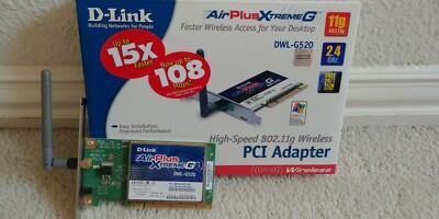 D-link Air Plus Wireless Network DWL-G520 - 2.4GHz Wireless, PCI Adapter 