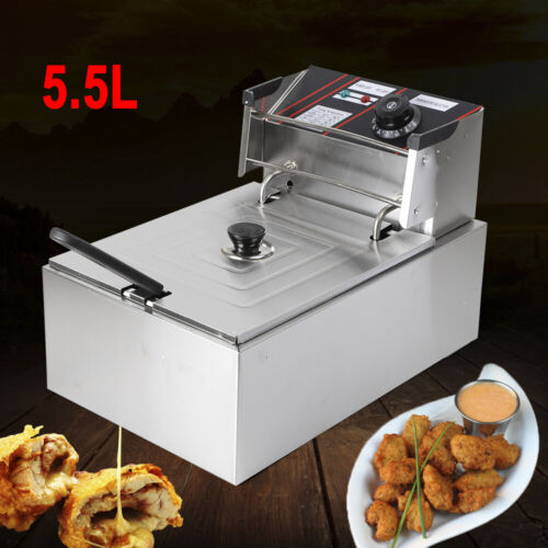 2500W Profi Friteuse Edelstahl Fritöse Topf Elektrische 5.5 L Liter Gastro 220V - Bild 11 von 11