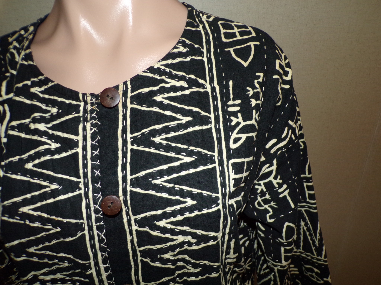 Chicos Design Jacket Size Small Medium Black Beig… - image 3