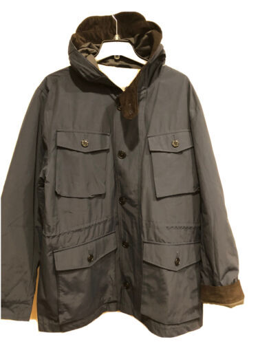 CABANE DE ZUCCA Navy Blue Moto Style Lightweight Cotton Zip CABANE DE ZUCCA Navy Blue Moto Style Lightweight Cotton Zip