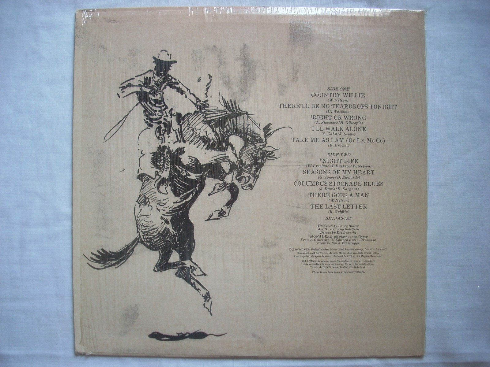 WILLIE NELSON "Country Willie" 1975 United Artists SHRINK with Hype Sticker NM-