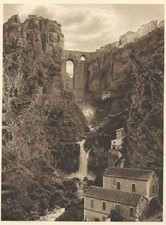 Ronda España Puente Nuevo en El Tajo Garganta Fotograbado 1925 Kurt Hielscher