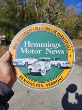 (1) Brand New Porcelain Hemmings Motor News Ande Rooney Advertising Sign 