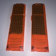 2 Nerf N-Strike Elite 18 Round Magazine Dart Cartridge Clip Orange Clear  Darts
