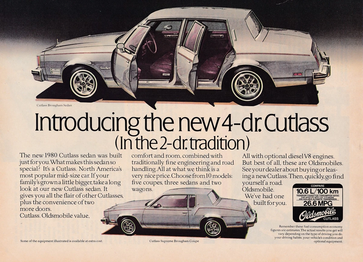 80 Oldsmobile Cutlass 4 Door Sedan Very Sharp American Magazine