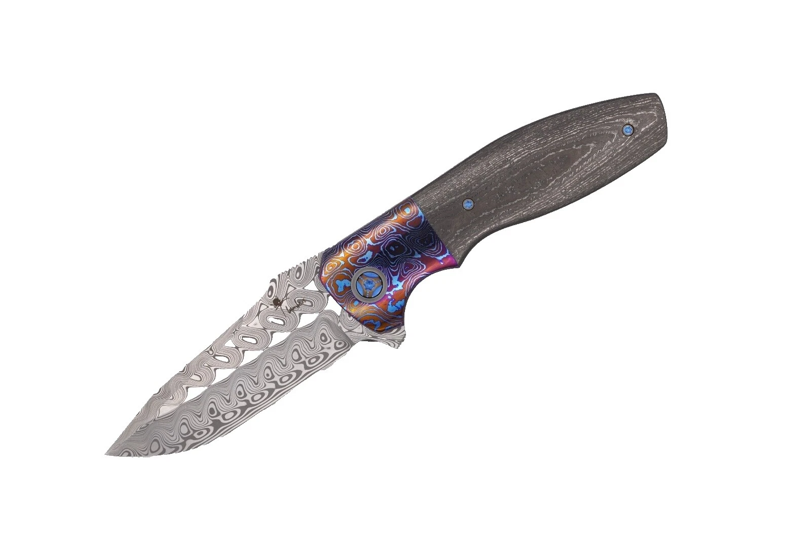 Damascus Steel Blade Collectible Modern Pocketknives Folding Knives