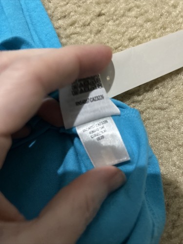 Victoria Secrets Womens PINK Soft T Shirt Size Small Aqua Blue - Picture 16 of 24