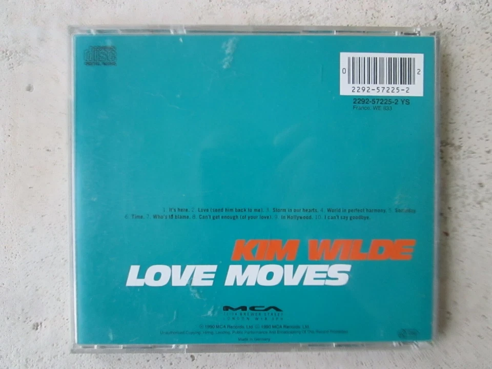 KIM WILDE : LOVE MOVES CD 1990 - Photo 3/3