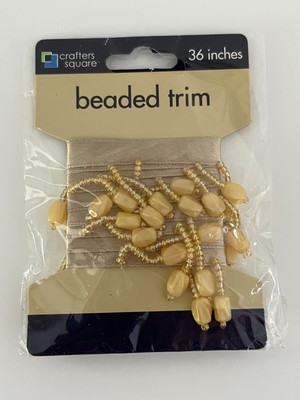 Crafters Square Beaded Trim 36'' Cream