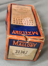 INTERRUPTOR SELECTOR MALLORY 3136J 3 Circuitos, 6 Contactos/Circuito Nuevo Antiguo Stock