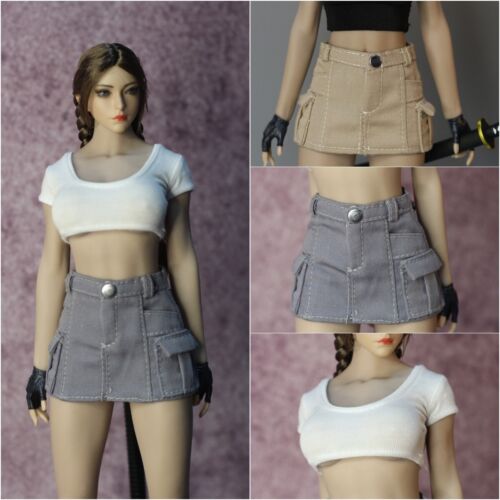 Gonna tascabile 1/6 top corti modello adatto 12" donna PH TBL action figure corpo giocattoli - Foto 1 di 16