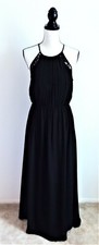 Bill Levkoff Black Keyhole Back Formal Evening Gown Dress, Size 8