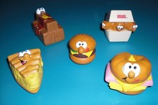 Burger King 1990 - Lickity Splits Food toys - Lot of 5 Different