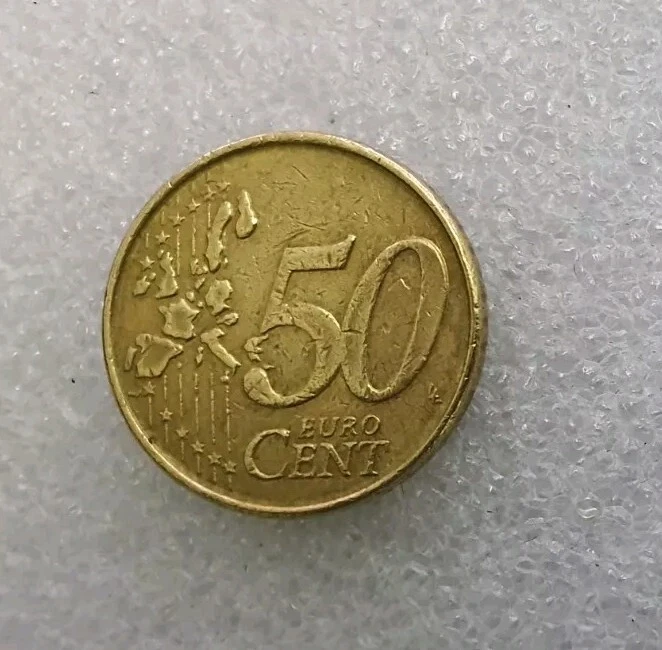 Moeda de 50 centavos de euro 1999 moeda rara Bélgica moeda de euro - Imagem 4 de 4
