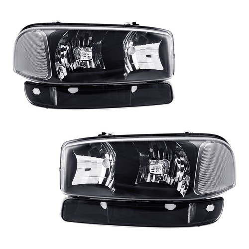 Conjunto de faros nuevos para GMC Sierra Yukon 1999-2006 lentes transparentes - Imagen 5 de 12