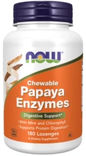 NOW Foods Chewable Papaya Enzymes 180 Lozenges 06/2026EXP