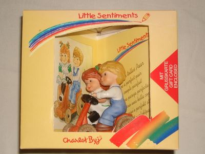 GOEBEL ''LITTLE SENTIMENTS'' by CHARLOT BYJ  ''MAD PAIR'' BOY/GIRL IN GO-CART 10-111