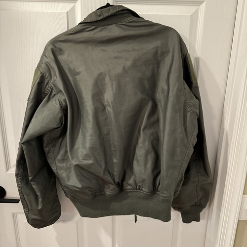 US Military Summer Flyer's Flight Sheen Jacket Sz 42-44 Bomber Fire Resistant - Picture 6 of 6