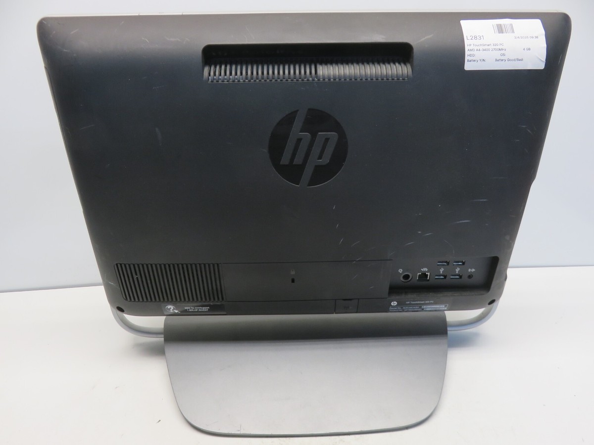 HP TouchSmart 320-1030 All in One Desktop Computer AMD A4-3400 4GB Ram No  HDD