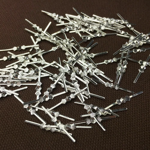 1000pcs 33mm Chandelier Part Beads Connector Metal Bow Tie Silver Pins Fix New - Imagen 5 de 6
