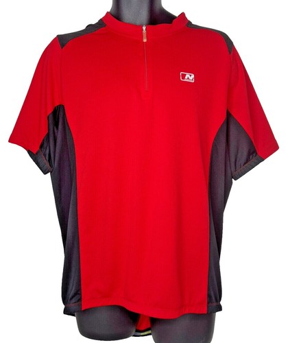Maillot Cycliste Nishiki Homme - Taille L - Orange Et Blanc - Manches Courtes, 3 Poches, Zip 1/4