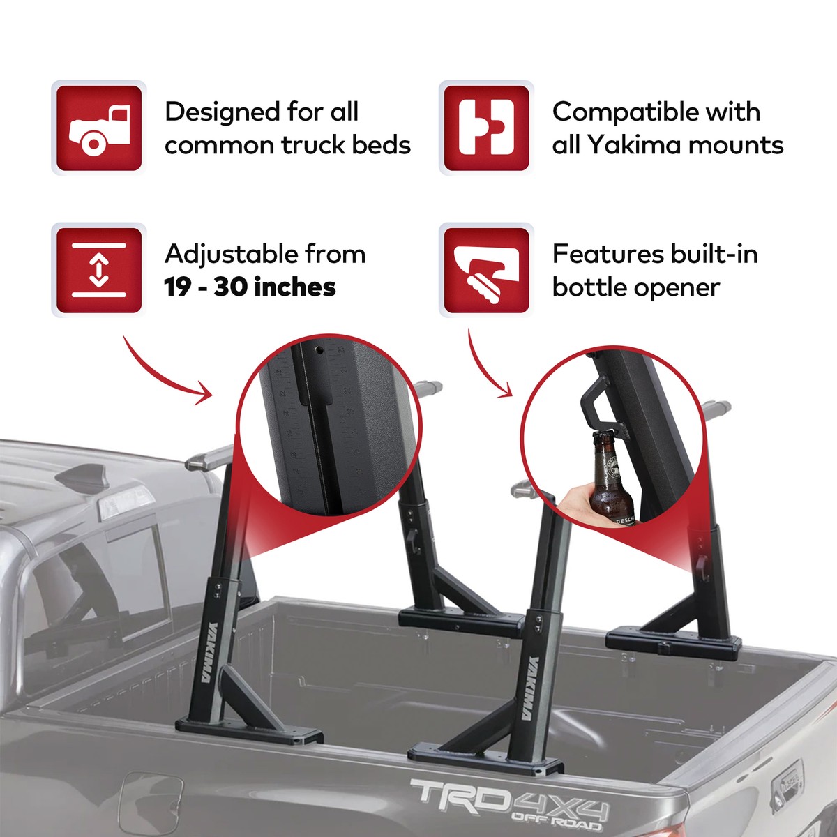 Yakima OverHaul HD (Towers Only) Heavy Duty Truck Bed Rack