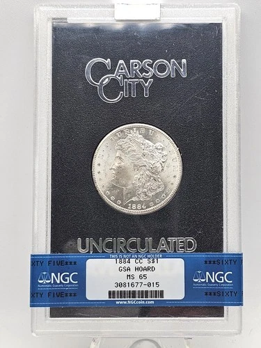 1884-CC NGC MS65 Morgan Silver Dollar In GSA Holder **HIGH GRADE** 77-015