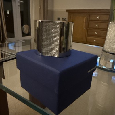 Swarovski Kristall Ambiray kleiner silberfarbener Teelicht Kerzenhalter N4