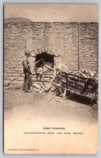 Coke Drawing Postcard Connellsville Coke & Coal Region Men at Work Porter 1900s
