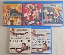 5 Bruce Willis Blu-Ray Bundle ~ Lucky Slevin, Looper, Surrogates, Boy Scout +++